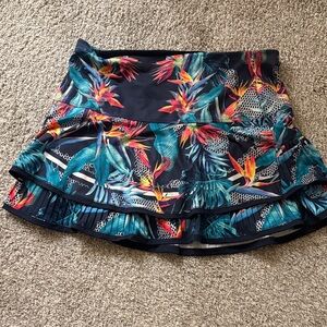 Lucky in Love Floral Burst Tennis Pickleball skort - Navy and Multicolor